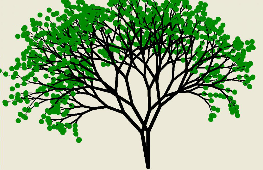 变幻二叉树-Scratch数学+画笔