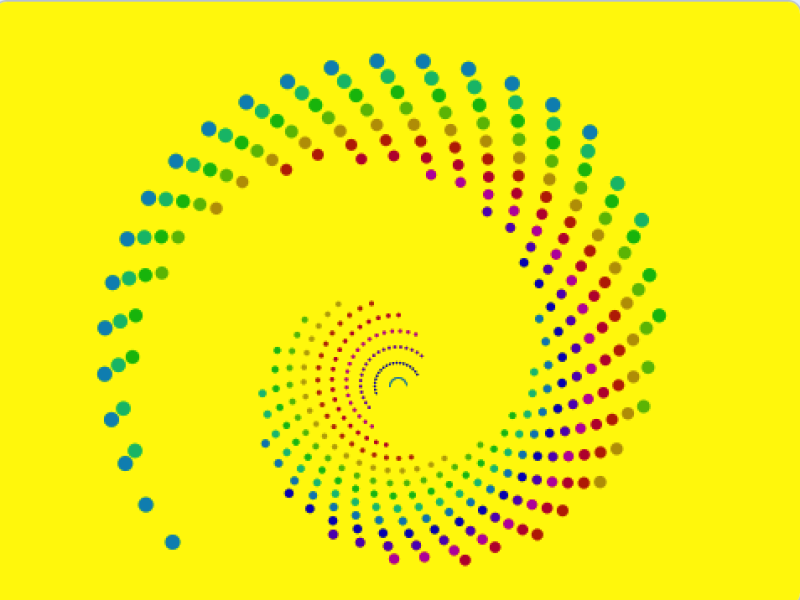 彩色旋转圆点-超平的编程课