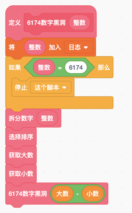 “6174数字黑洞”自制积木