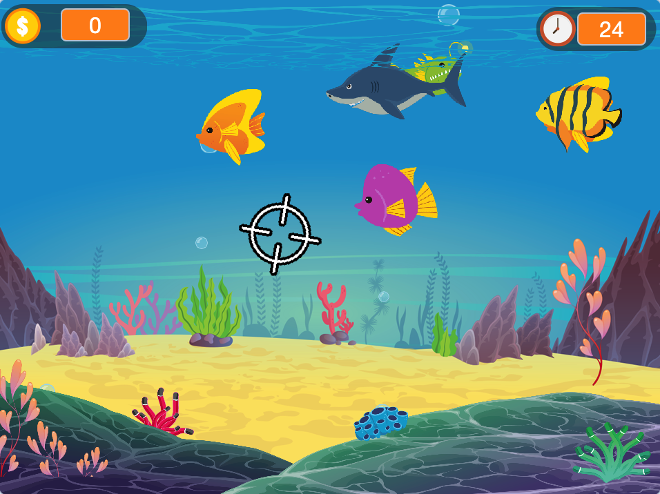 Scratch水下狩猎_Scratch海底创意作品-超平的编程课