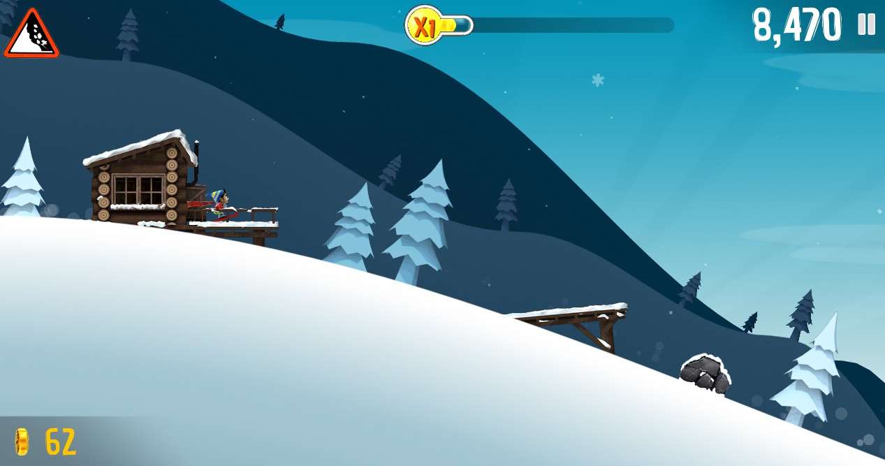 滑雪大作战-Scratch滑雪创意游戏