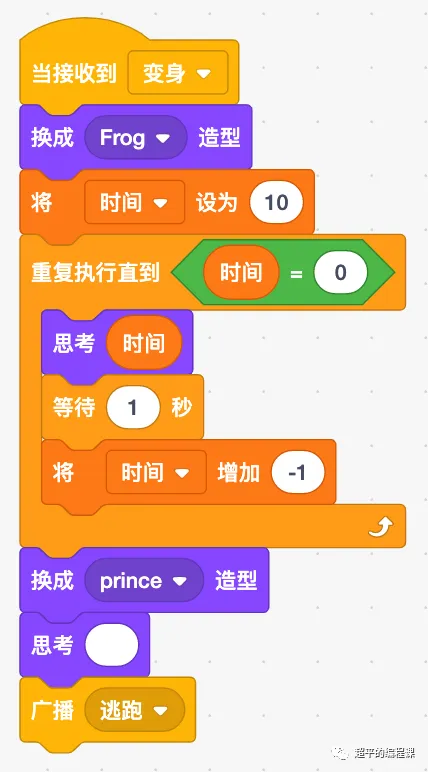 图片[10]-scratch王子变青蛙_第11届蓝桥杯scratch省赛真题解析-超平的编程课