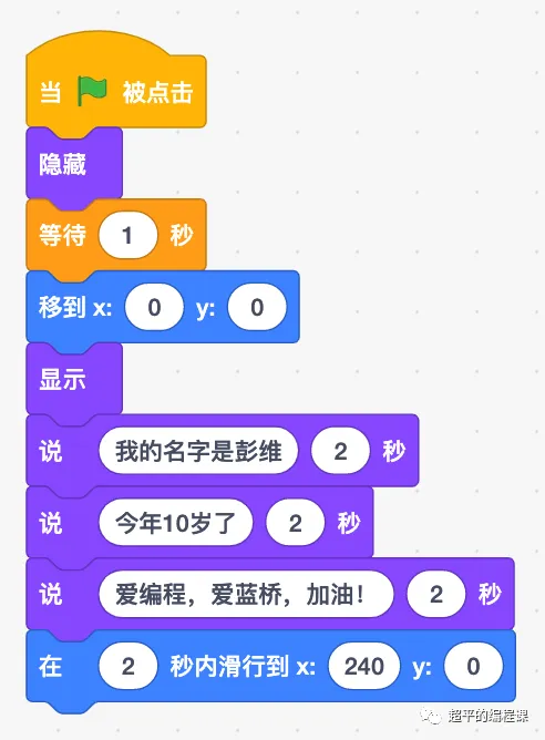 图片[5]-scratch自我介绍_第11届蓝桥杯省赛真题解析教程-超平的编程课