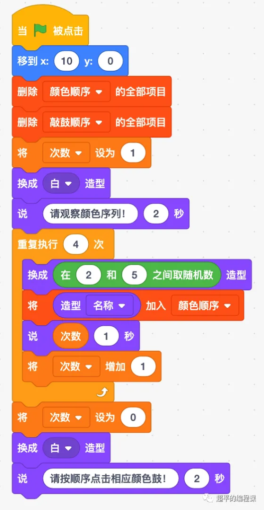 图片[8]-scratch击鼓游戏_第10届蓝桥杯scratch省赛真题解析教程-超平的编程课