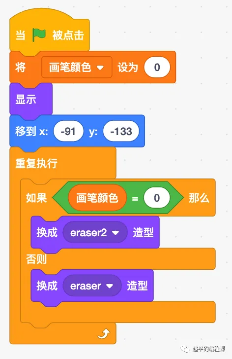 图片[10]-scratch电子白板_第12届蓝桥杯scratch选拔赛真题解析教程-超平的编程课